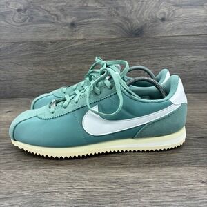 Nike Cortez Teal Green White Sail Nylon Suede Sneakers IH7654-001 Youth‎ 6Y